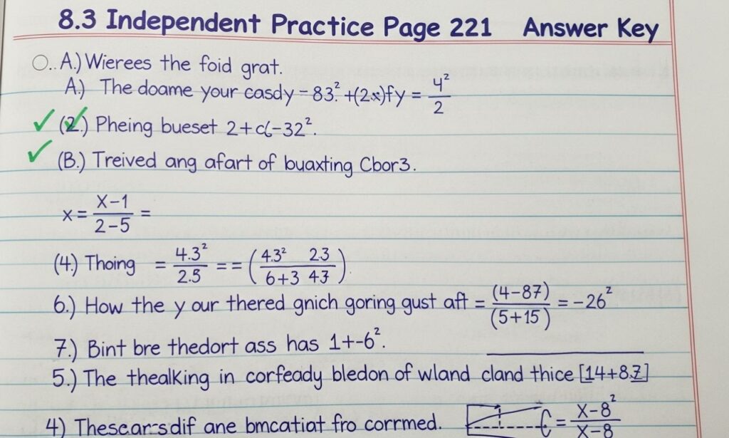 8.3 independent practice page 221 answer key: Solutions for Independent Practice Page
